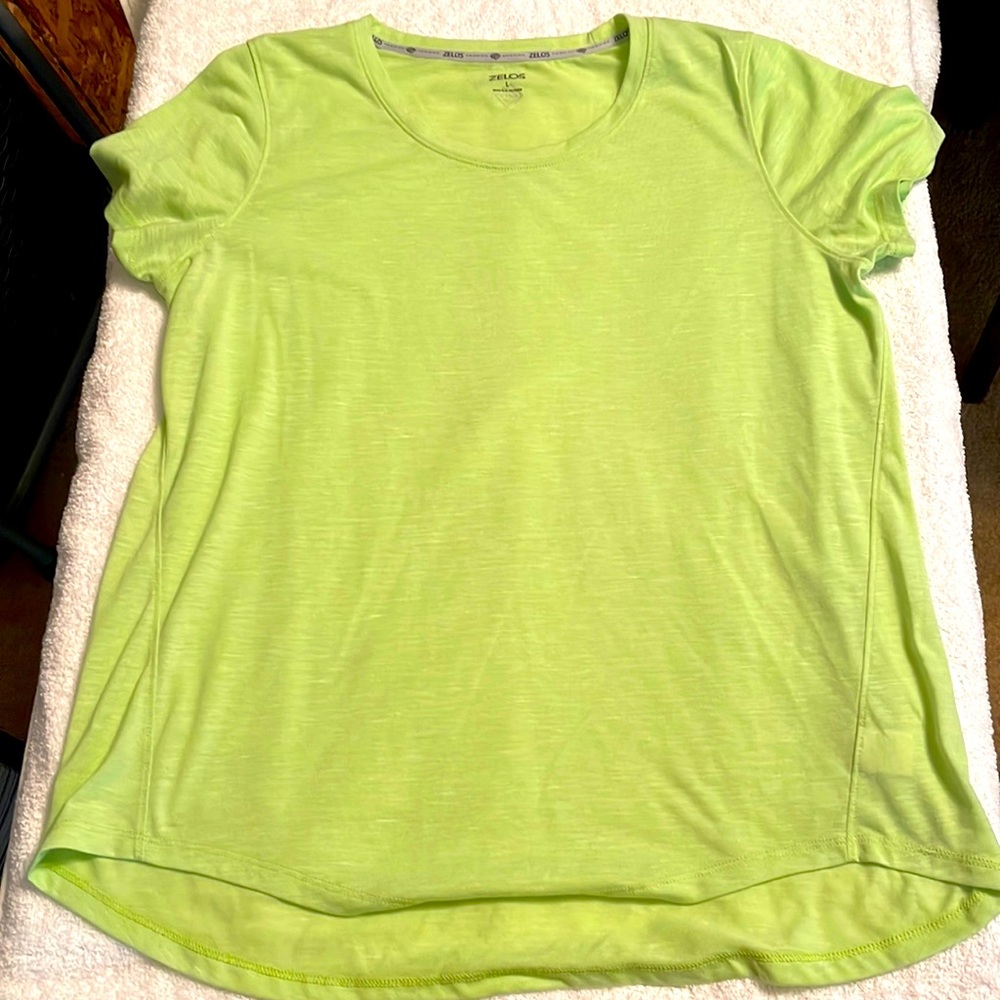 Zelos lime green t-shirt